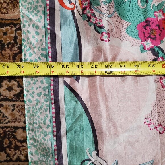 Johnny Was Beautiful Floral Tassel Square Scarf - Picture 11 of 11